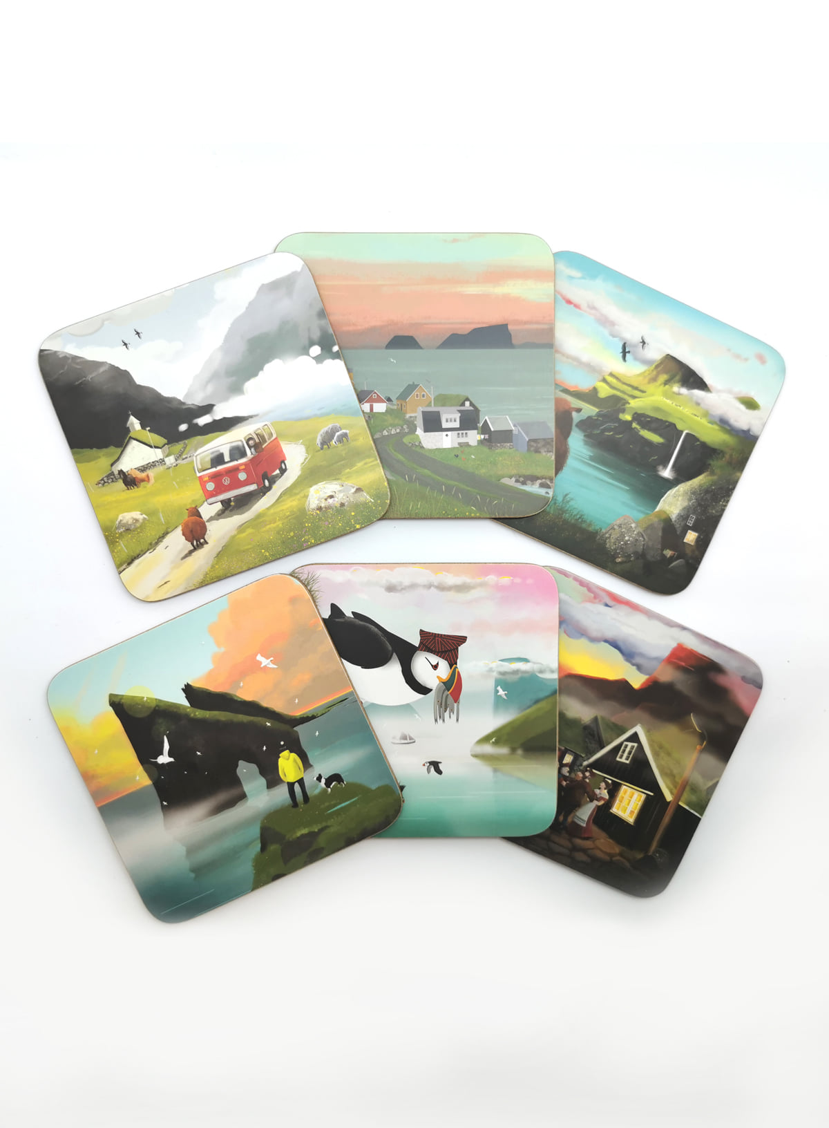 Fjord Føroyar – Coaster Set 6 pcs. - Image 2